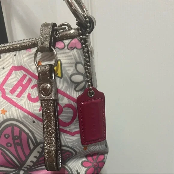 Coach Poppy Graffiti Butterfly Shoulder Bag - Picture 2 of 8